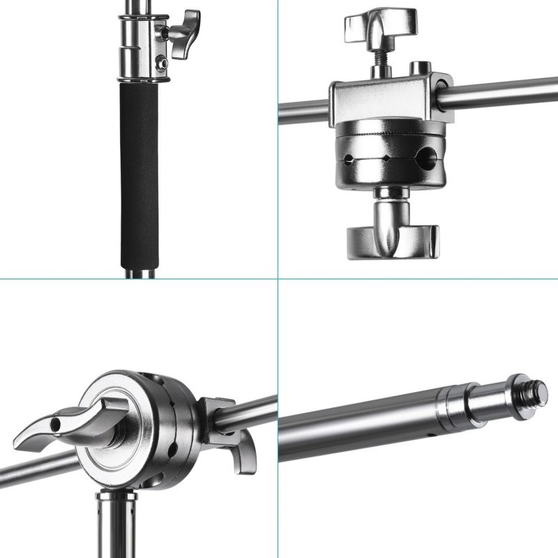 Trépied girafe en acier Pure Métal c-stand Hauteur ajustable Max 3,31M pour réflecteur et lumière