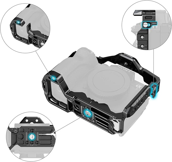 Cage complète SmallRig pour appareils photo Sony Alpha 7 V/Alpha 7R V/Alpha 7 IV/Alpha 7S III/Alpha 7R IV/Alpha 1-3667
